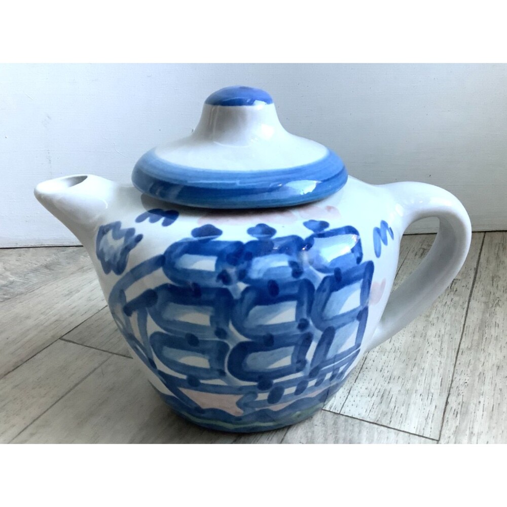 Vintage M.A. Hadley Tea Pot Clipper Ship Stoneware Teapot Collectible